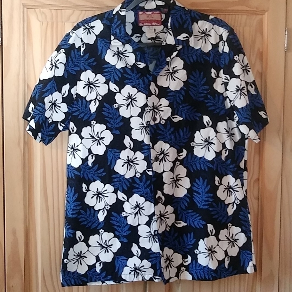 RJC Hawaiian S/S Made in Hawaii Shirt sz L